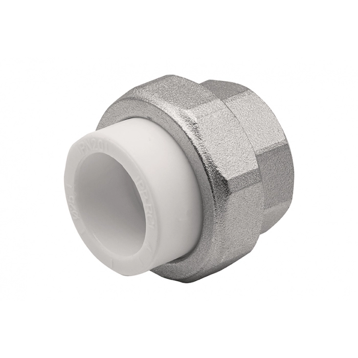 Муфта комбинированная разъемная, внутренняя резьба 25х1\" EVER PLAST /белый